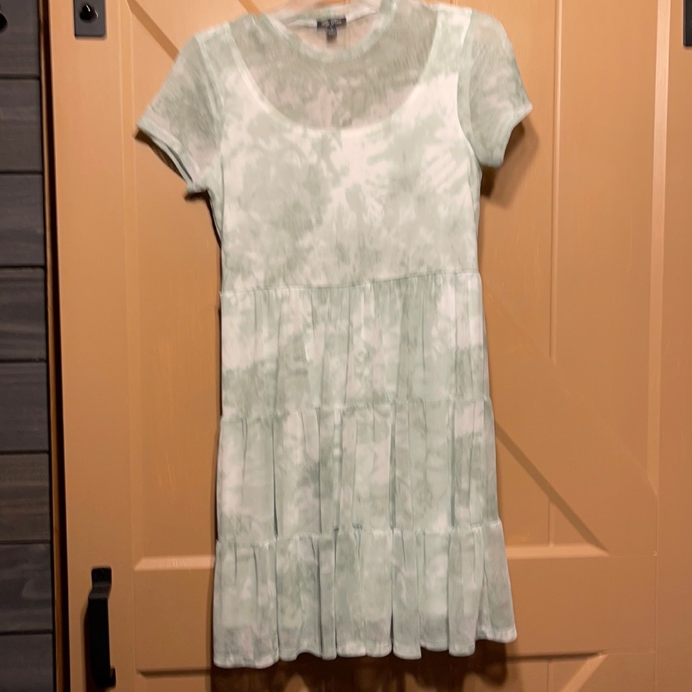 Soft net mini dress
